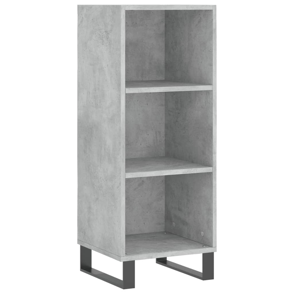 Highboard Concrete Grey 34.5x34x180 cm Engineered Wood