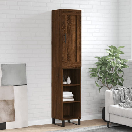 Highboard 34.5X34X180 Cm Engineered Wood