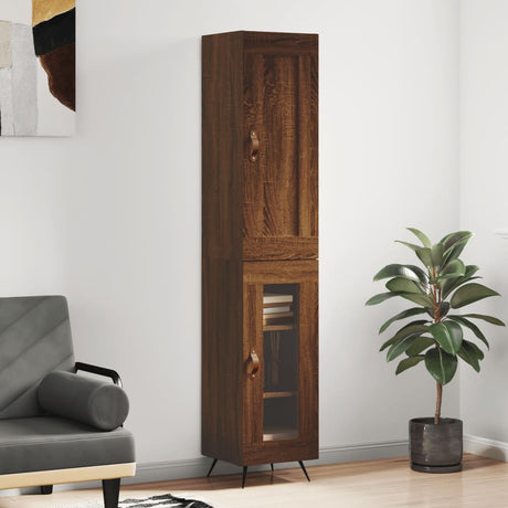 Highboard 34.5X34X180 Cm Engineered Wood