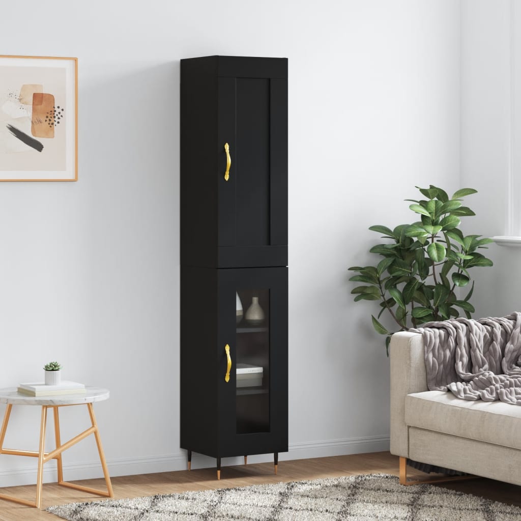 Highboard 34.5X34X180 Cm Engineered Wood