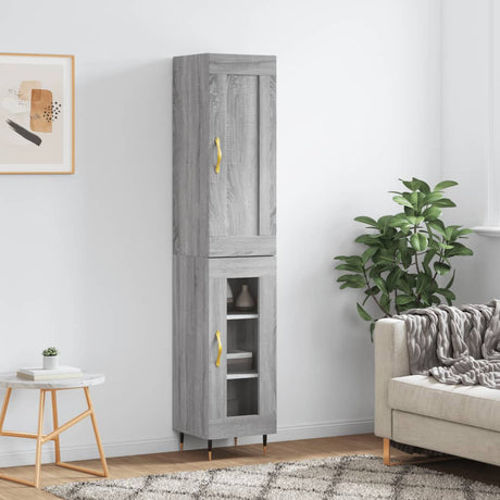 Highboard 34.5X34X180 Cm Engineered Wood
