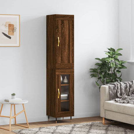 Highboard 34.5X34X180 Cm Engineered Wood