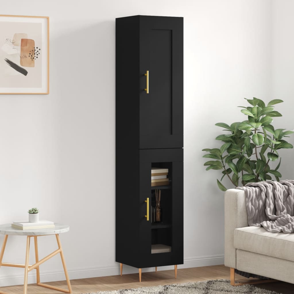 Highboard 34.5X34X180 Cm Engineered Wood