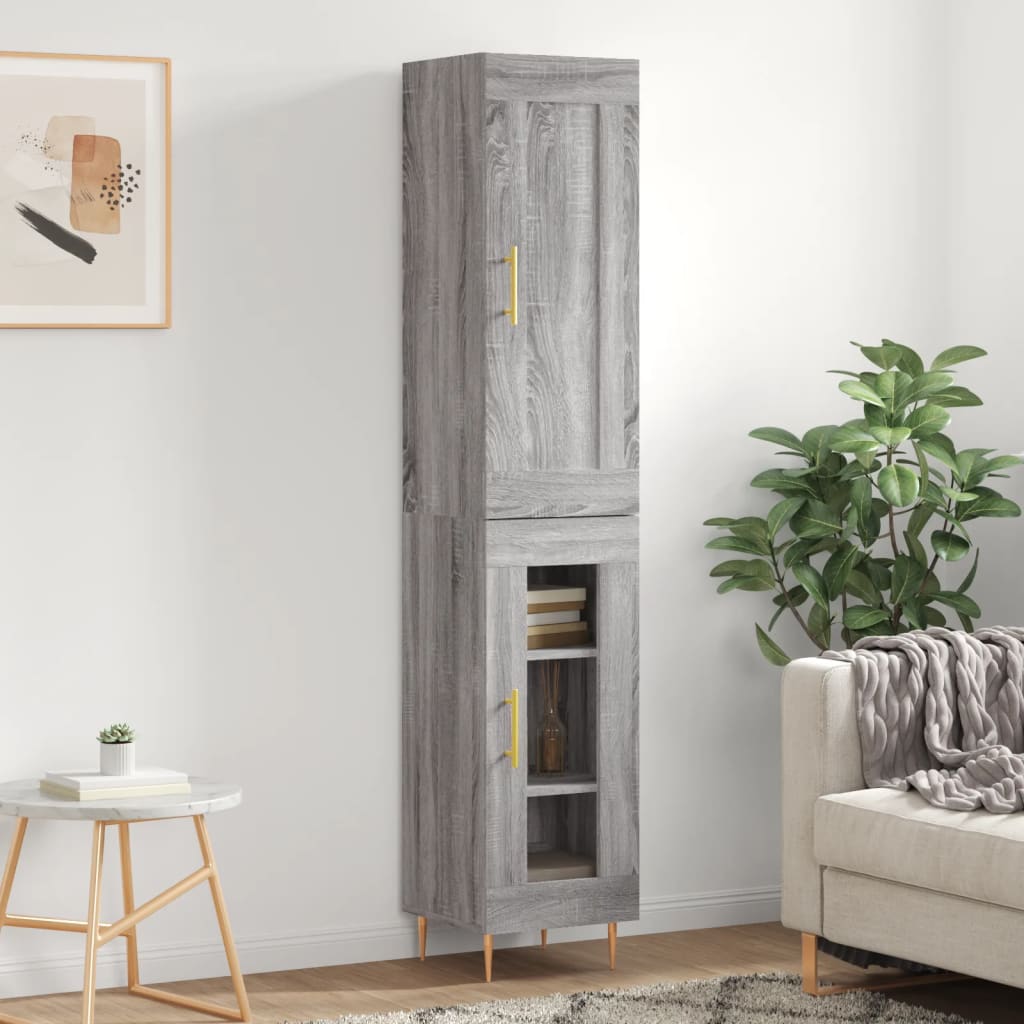 Highboard 34.5X34X180 Cm Engineered Wood