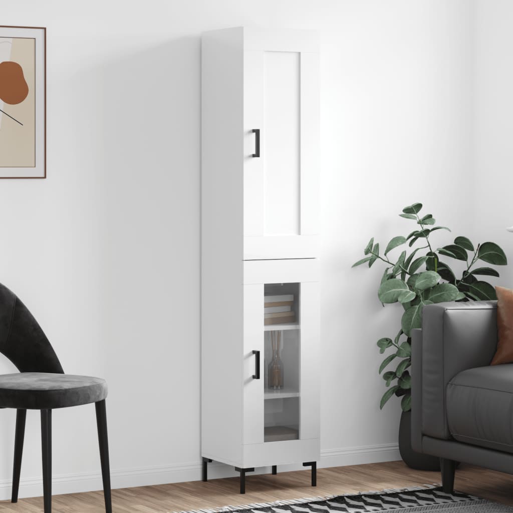 Highboard 34.5X34X180 Cm Engineered Wood