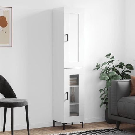 Highboard 34.5X34X180 Cm Engineered Wood