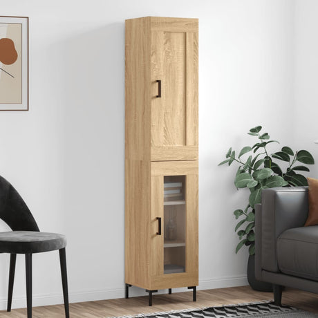 Highboard 34.5X34X180 Cm Engineered Wood