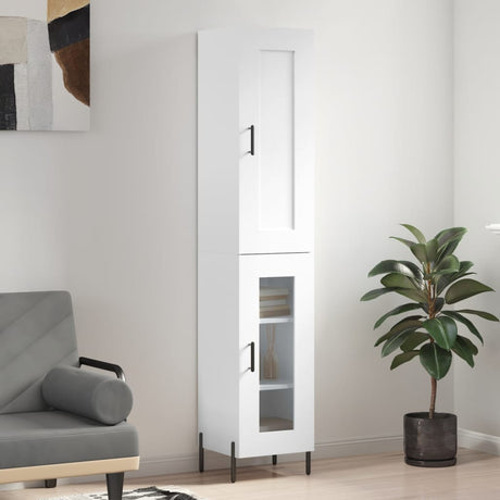 Highboard 34.5X34X180 Cm Engineered Wood