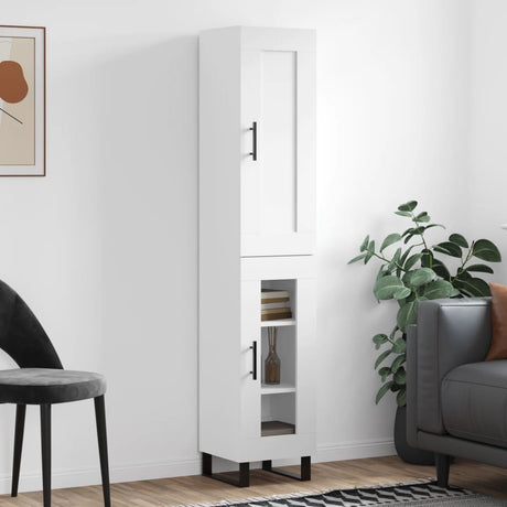 Highboard 34.5X34X180 Cm Engineered Wood
