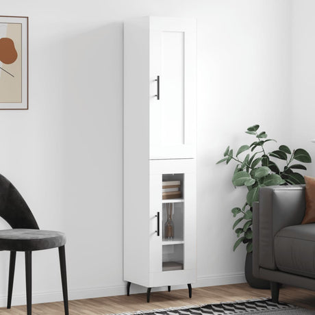 Highboard 34.5X34X180 Cm Engineered Wood