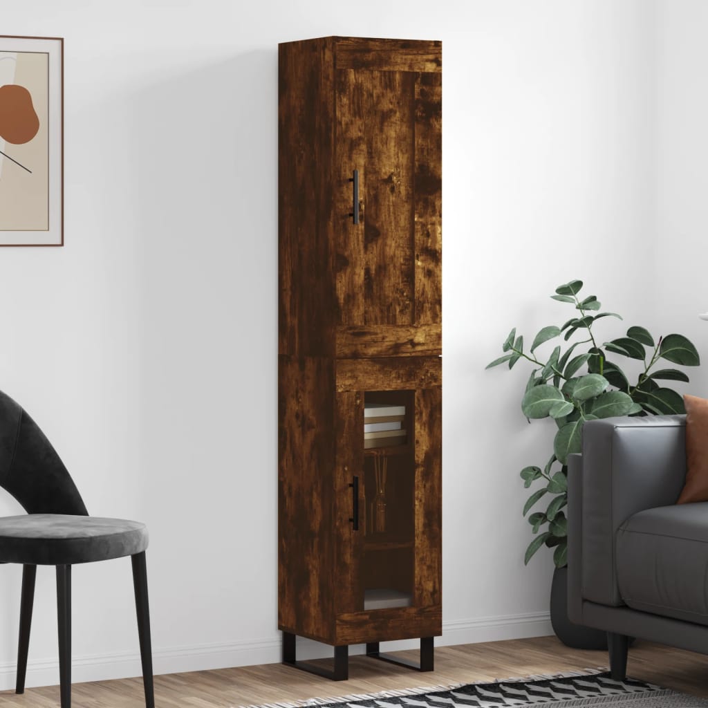 Highboard 34.5X34X180 Cm Engineered Wood