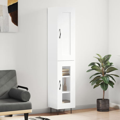 Highboard 34.5X34X180 Cm Engineered Wood
