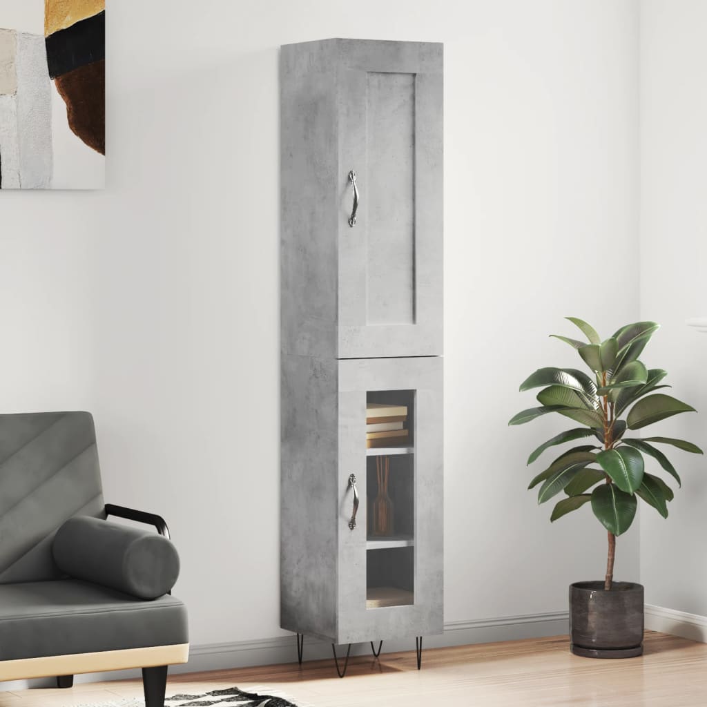 Highboard 34.5X34X180 Cm Engineered Wood