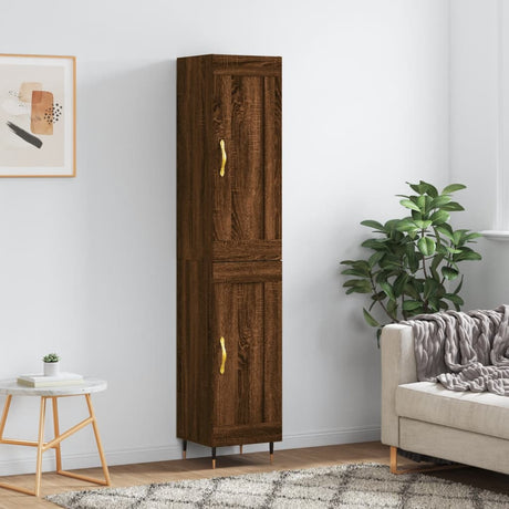 Highboard 34.5X34X180 Cm Engineered Wood