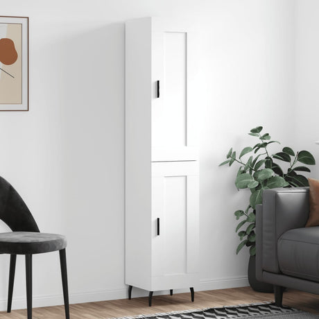 Highboard 34.5X34X180 Cm Engineered Wood
