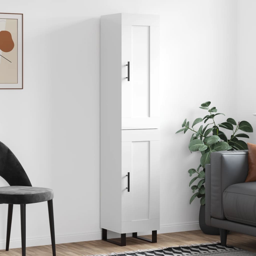 Highboard 34.5X34X180 Cm Engineered Wood