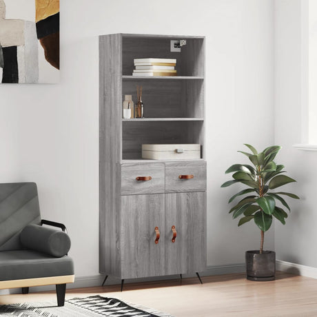 Highboard 69.5X34X180 Cm Engineered Wood