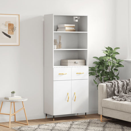 Highboard 69.5X34X180 Cm Engineered Wood