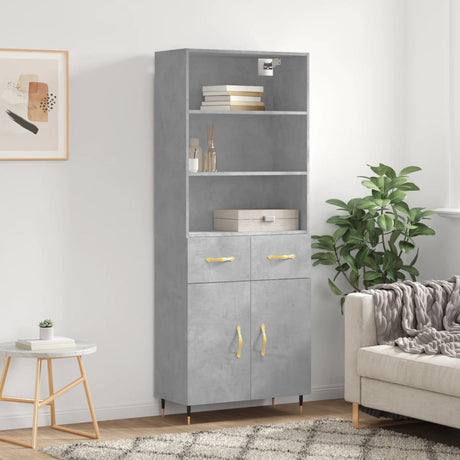 Highboard 69.5X34X180 Cm Engineered Wood