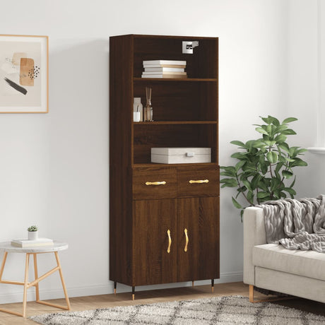 Highboard 69.5X34X180 Cm Engineered Wood