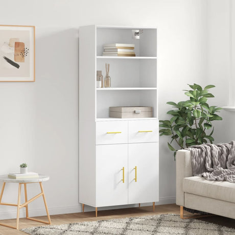 Highboard 69.5X34X180 Cm Engineered Wood
