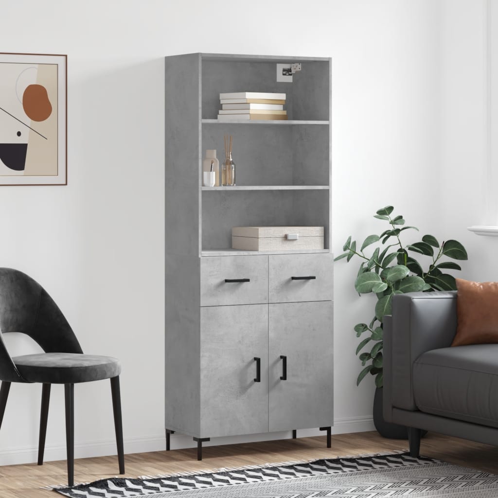 Highboard 69.5X34X180 Cm Engineered Wood