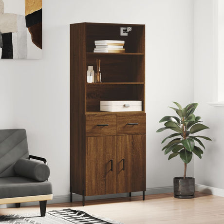 Highboard 69.5X34X180 Cm Engineered Wood