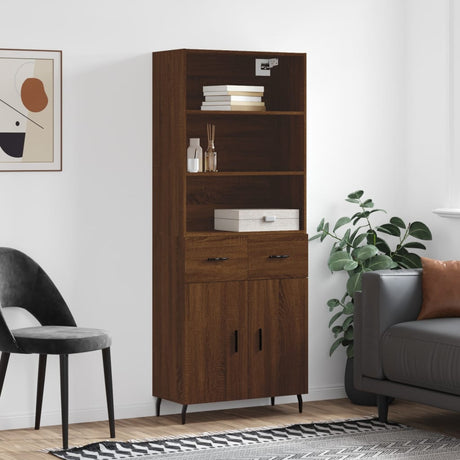 Highboard 69.5X34X180 Cm Engineered Wood