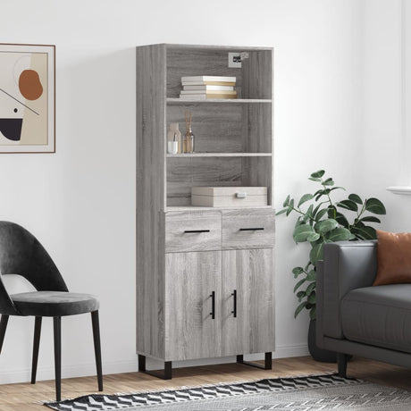 Highboard 69.5X34X180 Cm Engineered Wood