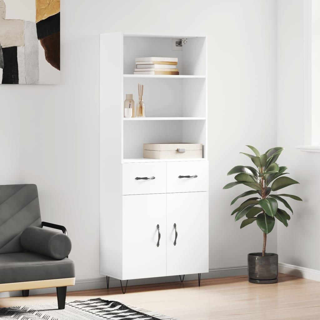 Highboard 69.5X34X180 Cm Engineered Wood