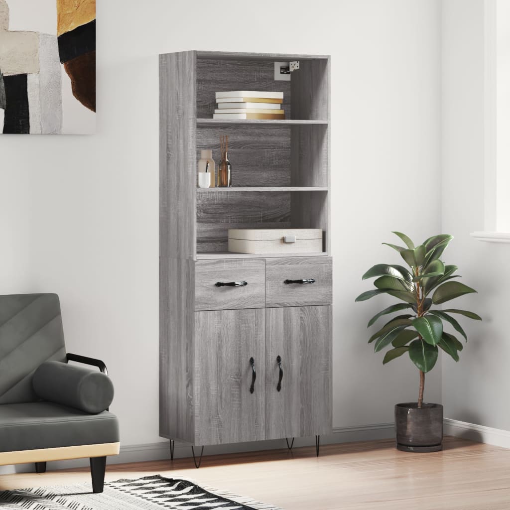 Highboard 69.5X34X180 Cm Engineered Wood