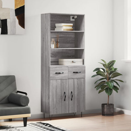 Highboard 69.5X34X180 Cm Engineered Wood