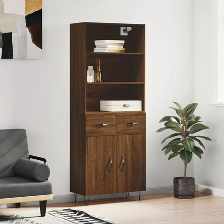 Highboard 69.5X34X180 Cm Engineered Wood