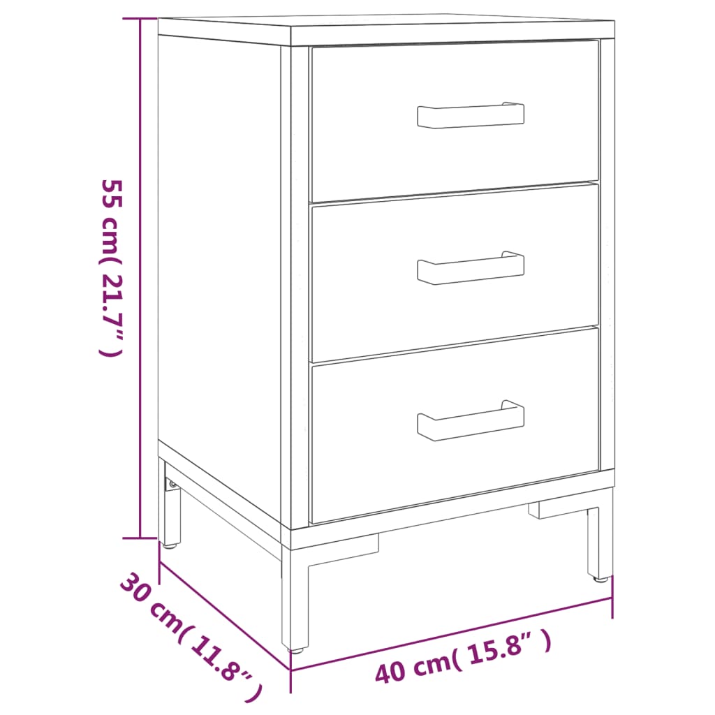 Bedside Cabinets 2 Pcs Solid Wood Pine