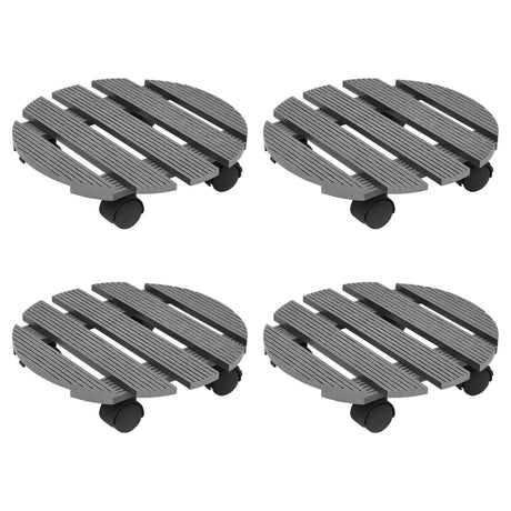 Plant Trolleys 4 Pcs 30X30X7,5 Cm Wpc