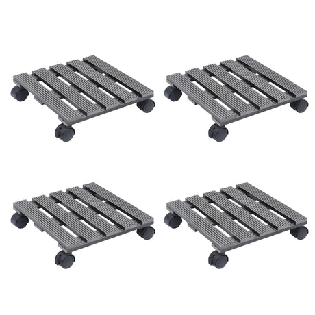 Plant Trolleys 4 Pcs 30X30X7,5 Cm Wpc