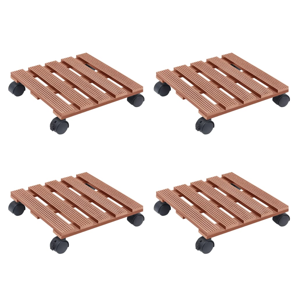 Plant Trolleys 4 Pcs 30X30X7,5 Cm Wpc