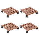 Plant Trolleys 4 Pcs 30X30X7,5 Cm Wpc