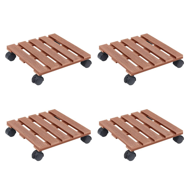 Plant Trolleys 4 Pcs 30X30X7,5 Cm Wpc