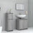 3 Piece Bathroom Furniture Set Engineered Wood