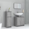 3 Piece Bathroom Furniture Set Engineered Wood