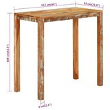 Bar Table Solid Wood Reclaimed