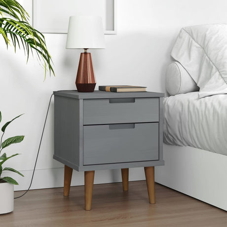 Bedside Cabinet Molde 40X35X48 Cm Solid Wood Pine