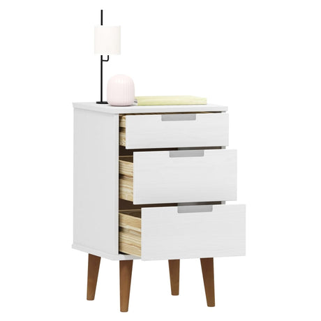 Bedside Cabinet Molde 40X35X65 Cm Solid Wood Pine