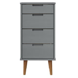 Drawer Cabinet Molde 40X35X82 Cm Solid Wood Pine