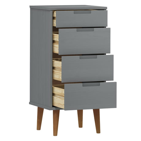 Drawer Cabinet Molde 40X35X82 Cm Solid Wood Pine