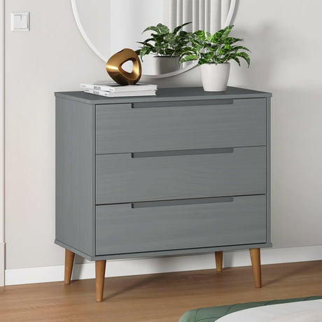 Drawer Cabinet Molde 80X40X80 Cm Solid Wood Pine