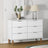 Drawer Cabinet Molde Brown 113X40X80 Cm Solid Wood Pine