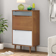 Shoe Cabinet Molde Brown 59,5X35X103 Cm Solid Wood Pine