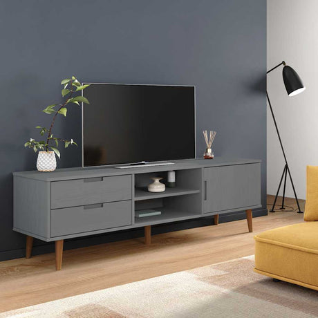 Tv Cabinet Molde Brown 158X40X49 Cm Solid Wood Pine